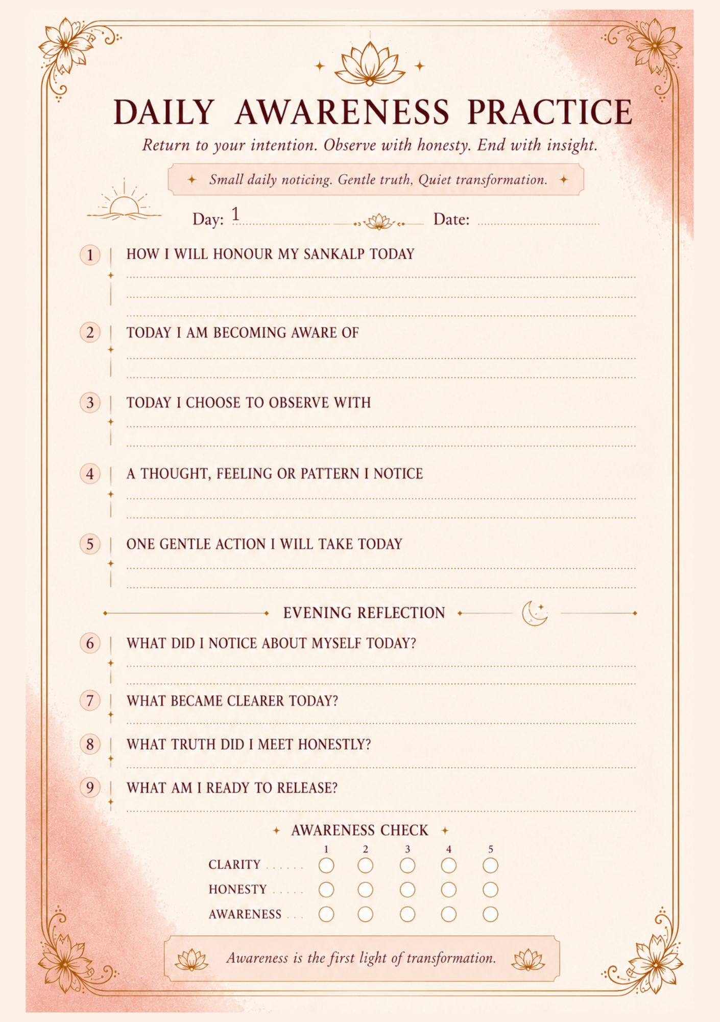 Sankalp — Daily awareness practice