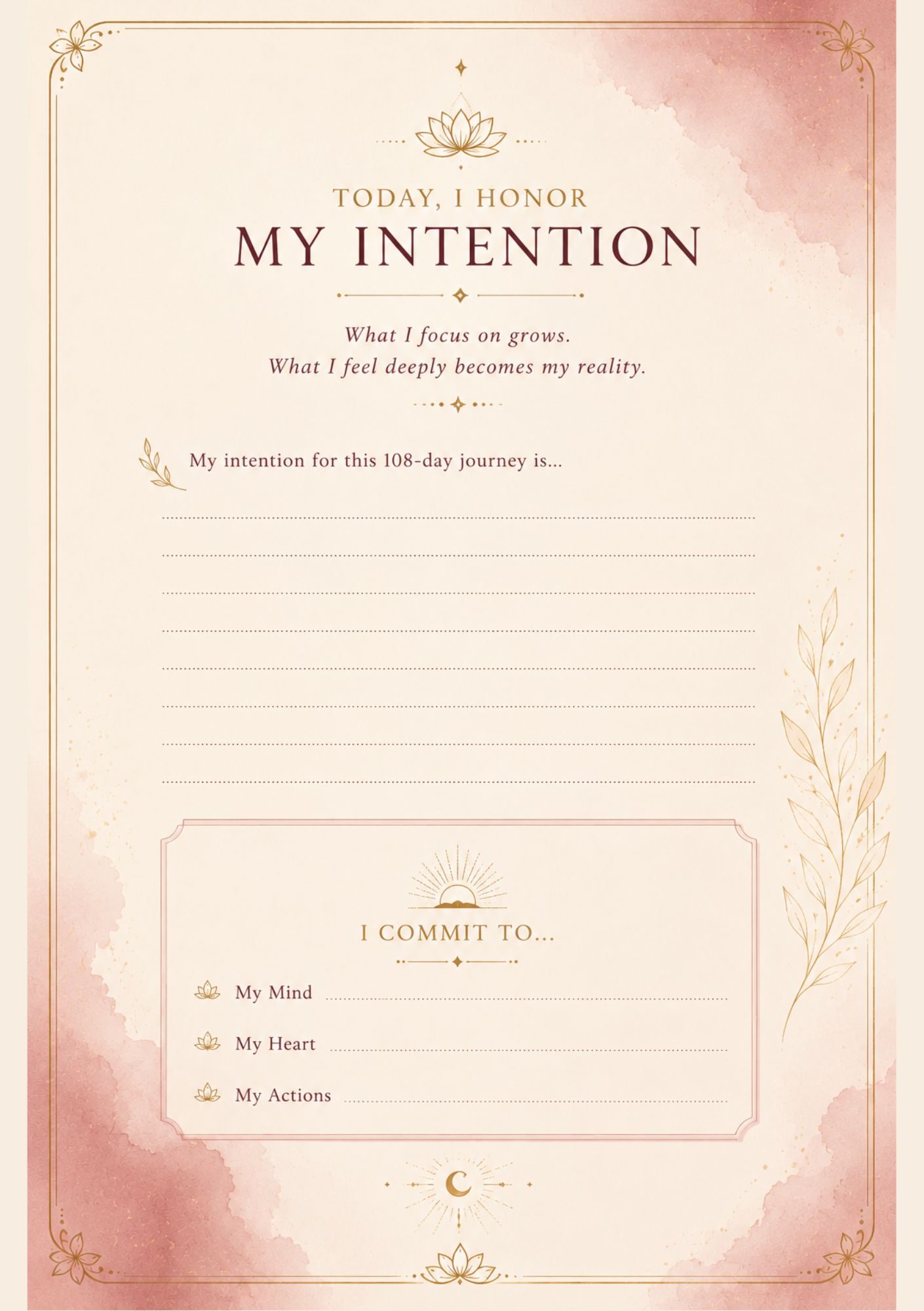Sankalp — Today, I honor my intention
